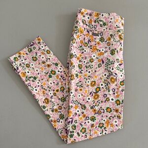 Peck & Peck Petite Floral Pants Women's 2P Pull On Elastic Waist Stretchy